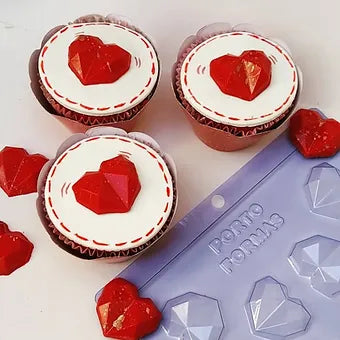 Small Diamond Heart Simple Chocolate Mold