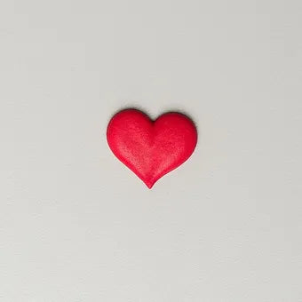 Royal Icing Red Heart Topper (12Pc)