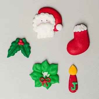 1' Christmas Assortment Royal Icing 10Pc