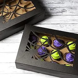 Black Spider Web Window Box