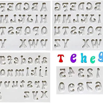 Silicone Letters and Numbers Mold Set