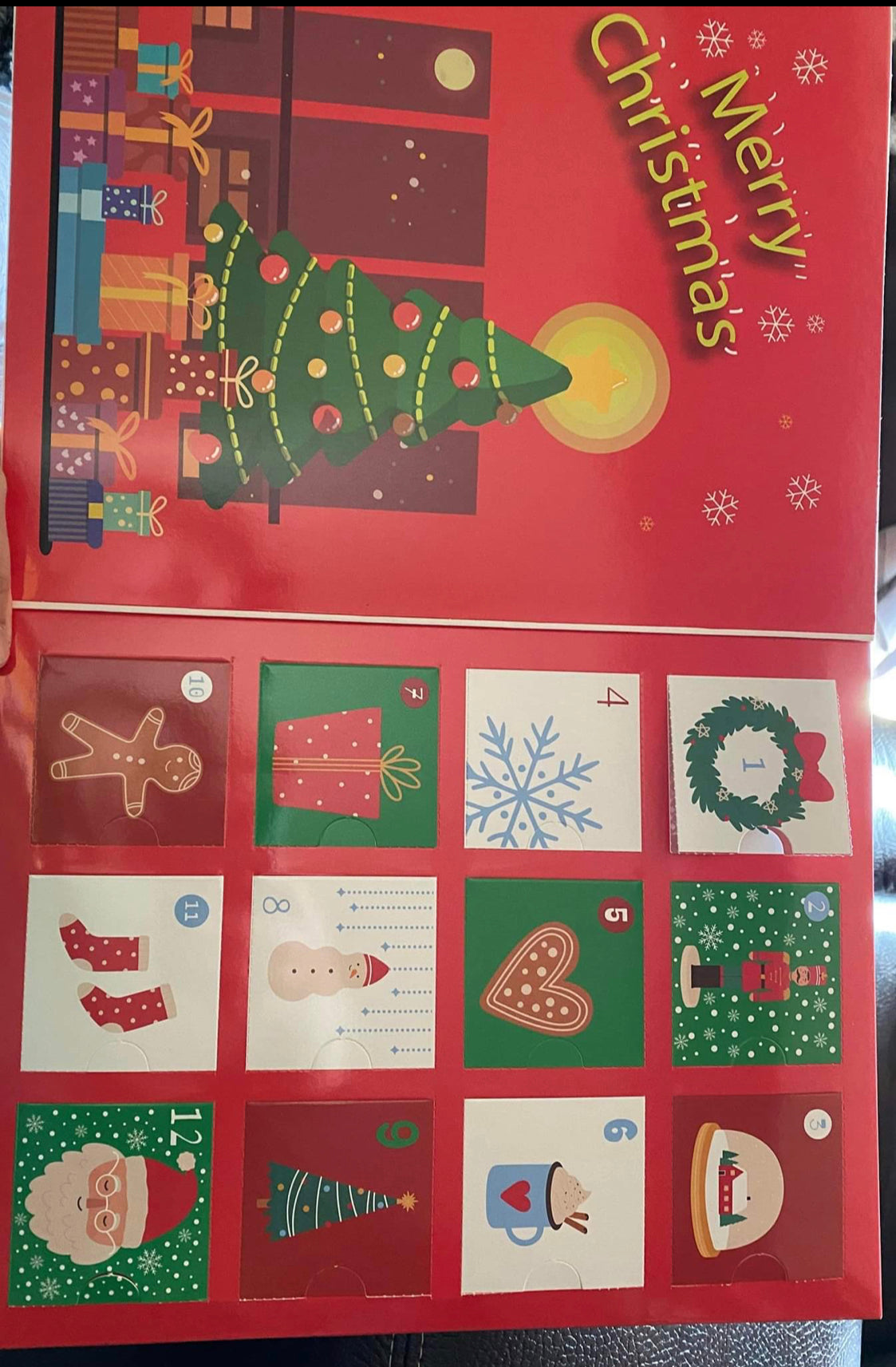 Advent Box 12 Days of Confection Calendar 4Pk