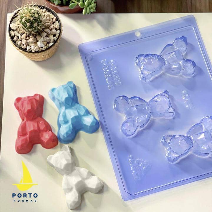 Baby Geometric Bear 3-Part Mold