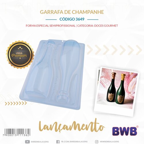 Wine/Champagne Bottle 3Pc Mold