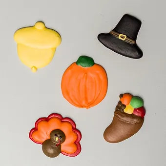 Royal Icing Thanksgiving Toppers (10pc)