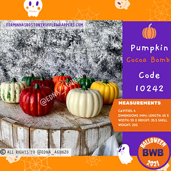 3Pc Pumpkin Hot Cocoa Bomb (10242)