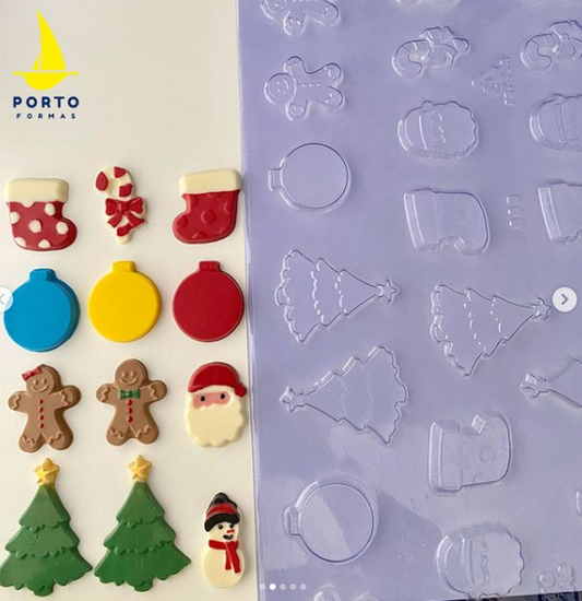 Christmas Icons Assorted 1Pc Large Sheet Mold
