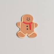 1.5" Gingerbread Man Royal Icing Toppers 6Pcs